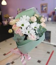 Букет цветов из:  Хризантемы и Розы в Середе