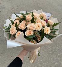 Букет Кремовые розы Латте в Середе